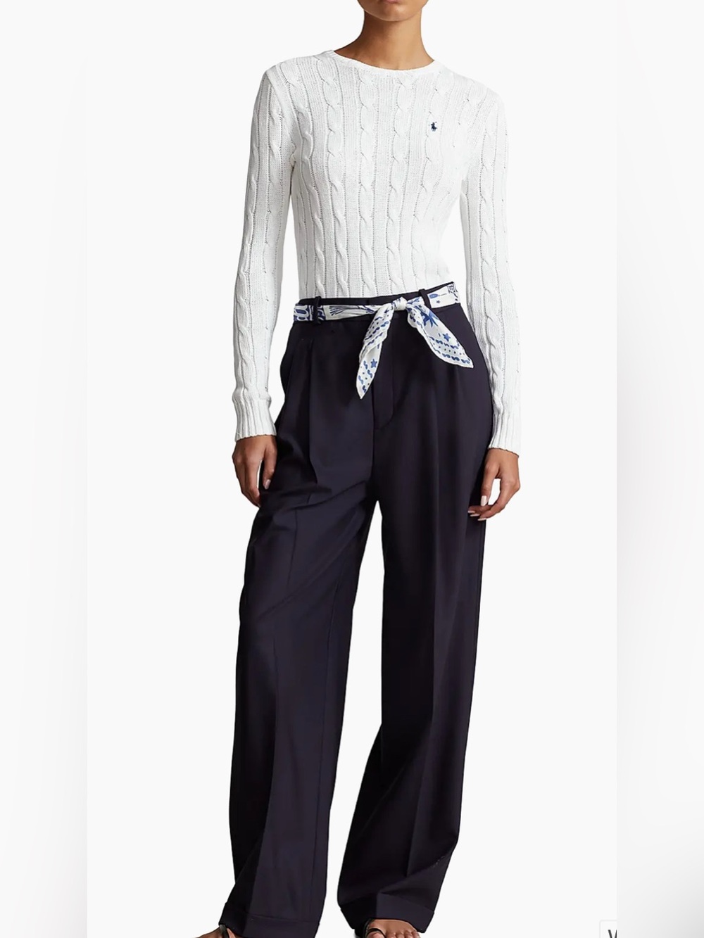 Polo Ralph Lauren   Cable-Knit  Cotton Sweater Women Size S/P